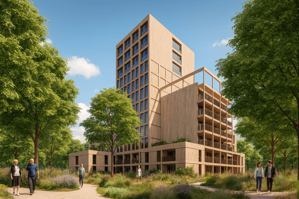 Circulaire ontwerpbegeleiding voor biobased woongebouw Vredeoord